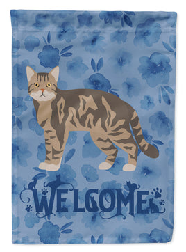 American Wirehair #1 Cat Welcome Flag Canvas House Size CK4822CHF