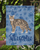 American Wirehair #1 Cat Welcome Flag Garden Size CK4822GF