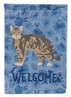 American Wirehair #1 Cat Welcome Flag Garden Size CK4822GF