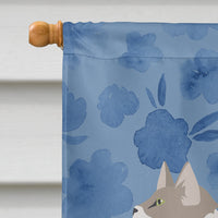 Asian Semi Longhaired Cat Welcome Flag Canvas House Size CK4827CHF