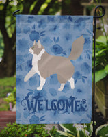 Asian Semi Longhaired Cat Welcome Flag Garden Size CK4827GF