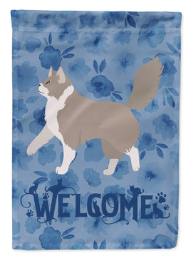 Asian Semi Longhaired Cat Welcome Flag Garden Size CK4827GF