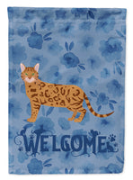 Bengal #2 Cat Welcome Flag Canvas House Size CK4835CHF