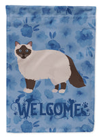 Birman Cat Welcome Flag Garden Size CK4836GF