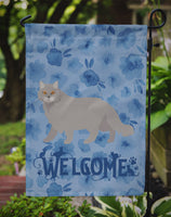 British Longhair Cat Welcome Flag Garden Size CK4838GF