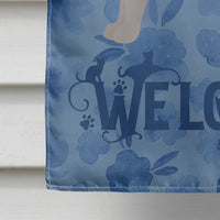 British Semi Longhair Cat Welcome Flag Canvas House Size CK4839CHF