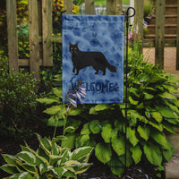 Black Chantilly Tiffany Cat Welcome Flag Garden Size CK4847GF