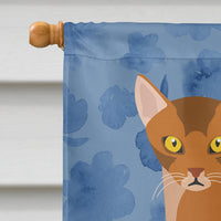 Abyssinian Cat Welcome Flag Canvas House Size CK5005CHF