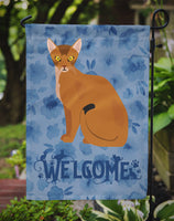 Abyssinian Cat Welcome Flag Garden Size CK5005GF