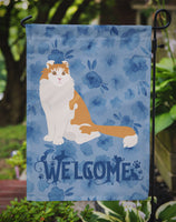 American Curl Cat Welcome Flag Garden Size CK5007GF