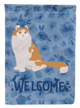 American Curl Cat Welcome Flag Garden Size CK5007GF