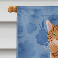 Bengal Cat Welcome Flag Canvas House Size CK5013CHF