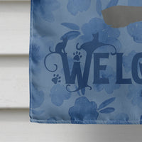 British Semi Longhair Cat Welcome Flag Canvas House Size CK5016CHF