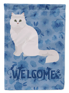 Chinchilla Persian Longhair Cat Welcome Flag Canvas House Size CK5024CHF