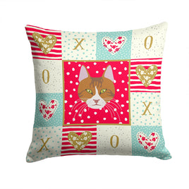 Aegean Cat Love Fabric Decorative Pillow CK5078PW1414