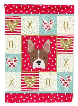 Boston Terrier Flag Canvas House Size CK5187CHF