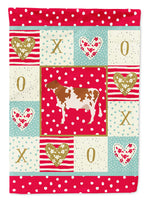 Ayrshire Cow Love Flag Canvas House Size CK5254CHF