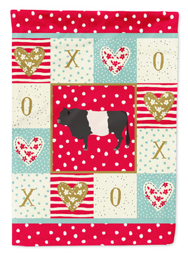 Belted Galloway Cow Love Flag Garden Size CK5258GF