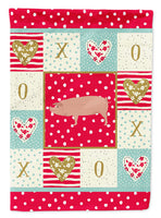 American Landrace Pig Love Flag Canvas House Size CK5359CHF