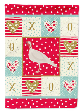 Beltsville Small White Turkey Hen Love Flag Canvas House Size CK5416CHF