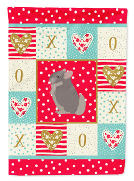 Beige Wellman Chinchilla Love Flag Garden Size CK5419GF