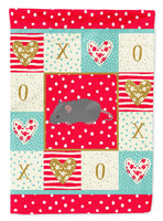 Australian Long Coated Mouse Love Flag Garden Size CK5447GF