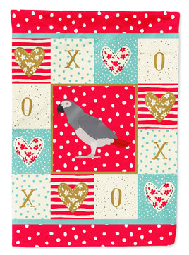 African Grey Parrot Love Flag Garden Size CK5518GF