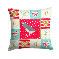 African Grey Parrot Love Fabric Decorative Pillow CK5518PW1414