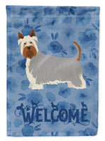 Australian Silky Terrier #2 Welcome Flag Canvas House Size CK5967CHF