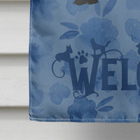 Chinese Crested #1 Welcome Flag Canvas House Size CK5977CHF