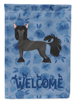 Chinese Crested #1 Welcome Flag Canvas House Size CK5977CHF