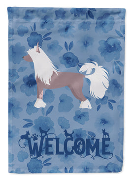 Chinese Crested #2 Welcome Flag Garden Size CK5978GF