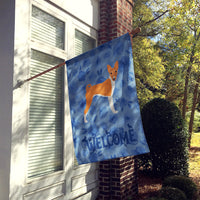 Basenji Welcome Flag Canvas House Size CK6059CHF