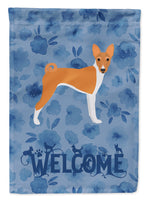 Basenji Welcome Flag Canvas House Size CK6059CHF