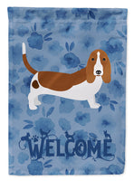 Basset Hound Welcome Flag Garden Size CK6060GF