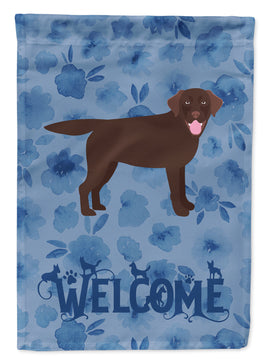 Chocolate Labrador Retriever Welcome Flag Garden Size CK6072GF