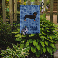 Black and Tan Dachshund Welcome Flag Garden Size CK6075GF