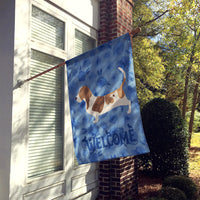 Basset Hound Welcome Flag Canvas House Size CK6129CHF