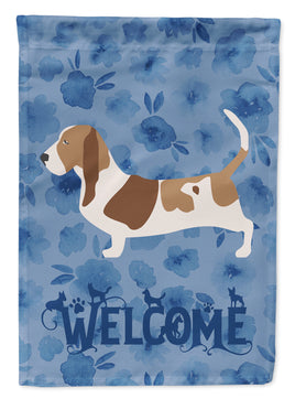 Basset Hound Welcome Flag Garden Size CK6129GF