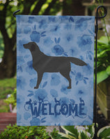 Black Labrador Retriever Welcome Flag Garden Size CK6135GF