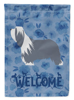 Bearded Collie Dog Welcome Flag Canvas House Size CK6144CHF