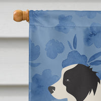 Black Border Collie Welcome Flag Canvas House Size CK6150CHF