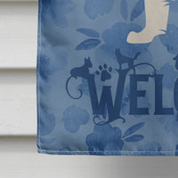 Black Border Collie Welcome Flag Canvas House Size CK6150CHF