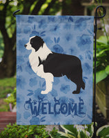 Black Border Collie Welcome Flag Garden Size CK6150GF