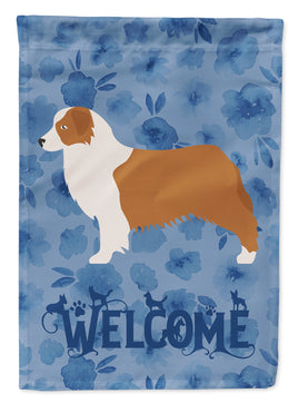 Australian Shepherd Dog Welcome Flag Canvas House Size CK6160CHF