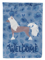 Chinese Crested Welcome Flag Garden Size CK6170GF