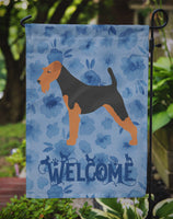 Airedale Terrier Welcome Flag Garden Size CK6184GF