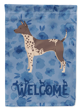 American Hairless Terrier Welcome Flag Garden Size CK6218GF