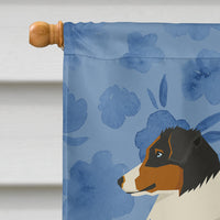 Australian Shepherd Welcome Flag Canvas House Size CK6220CHF