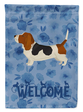 Basset Hound Welcome Flag Canvas House Size CK6222CHF